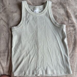 Zara Kids Ribbed Tank Top - Light Cream